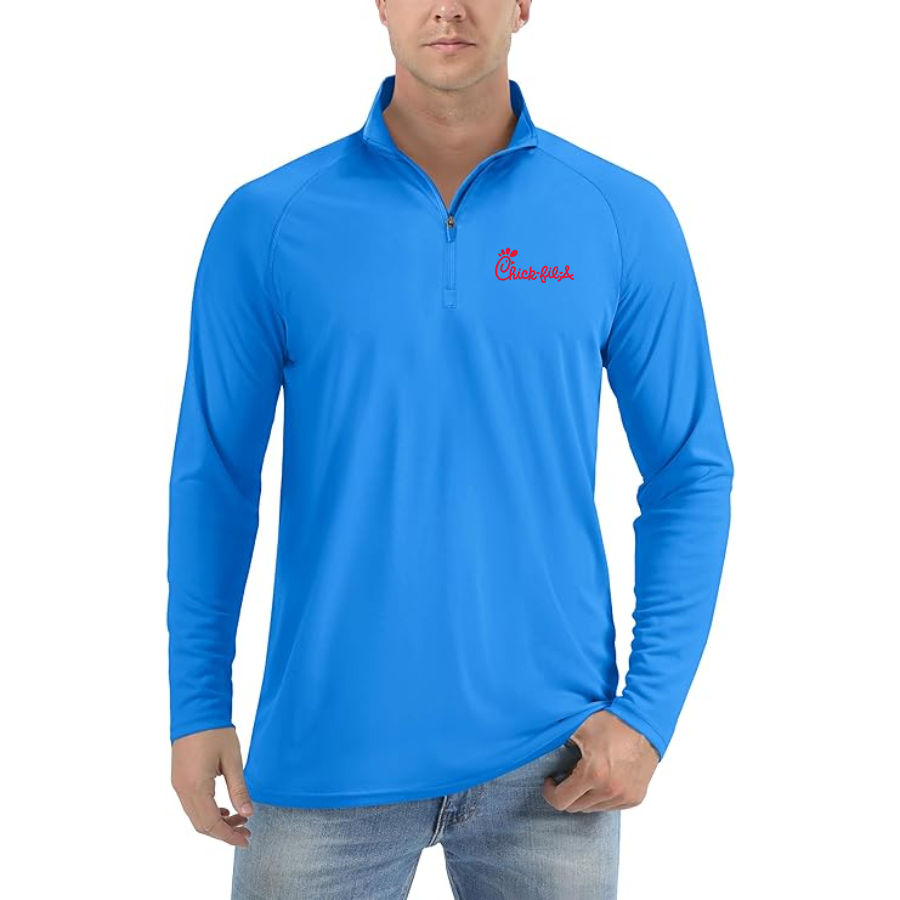 Men's Chick-fil-A Lightweight Quarter-Zip Athletic Shirt Long Sleeve Polyester Wear