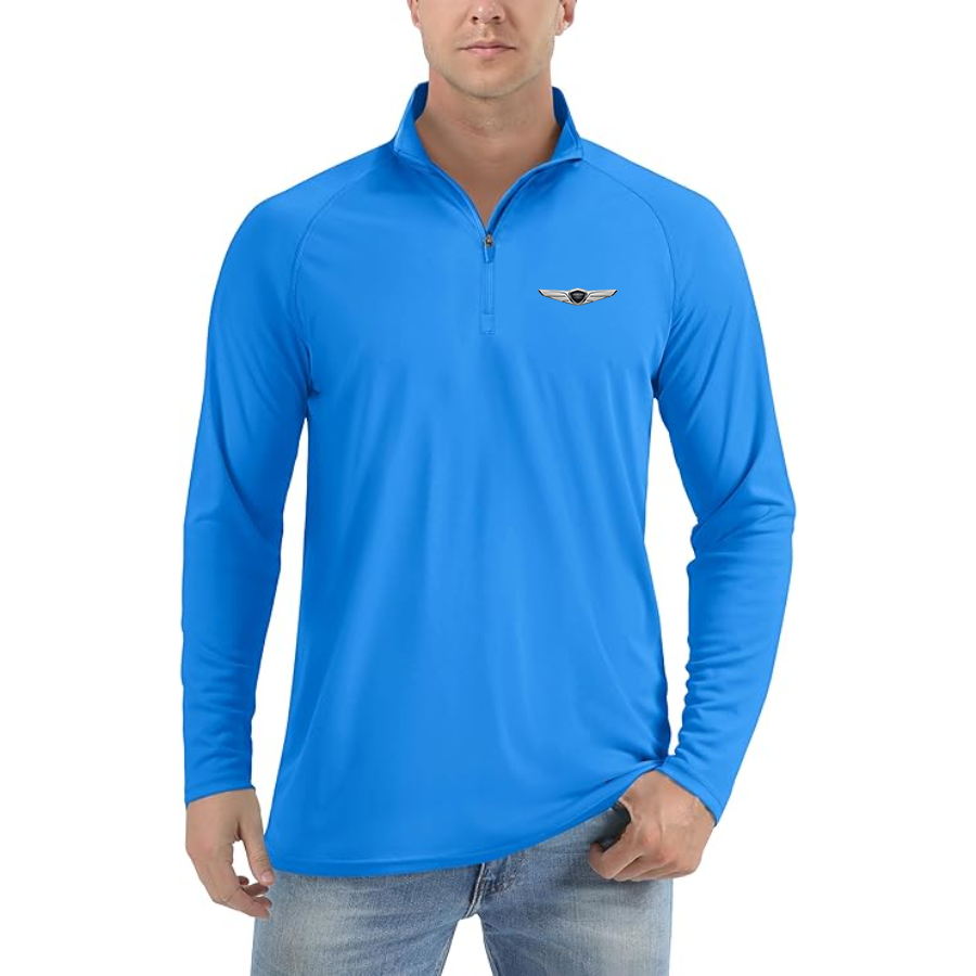 Men's Genesis Car Lightweight Quarter-Zip Athletic Shirt Long Sleeve Polyester Wear