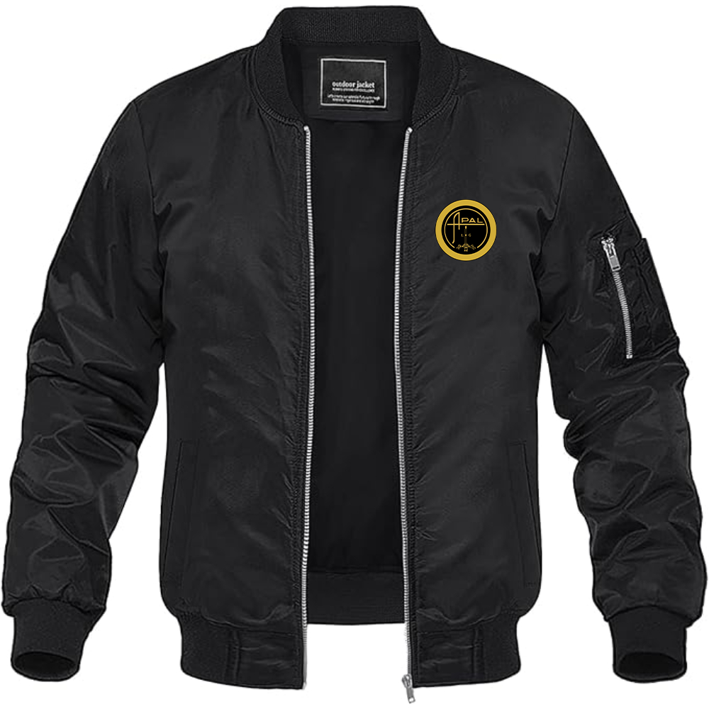 Men's Apal Logo Lightweight Bomber Jacket Windbreaker Softshell Varsity Jacket Coat