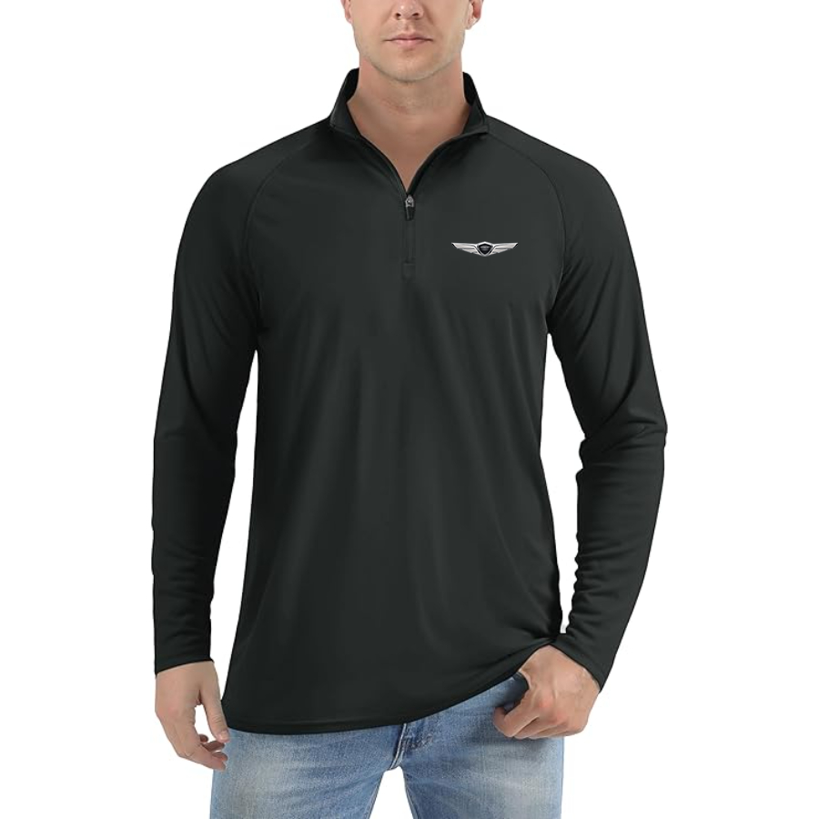 Men's Genesis Car Lightweight Quarter-Zip Athletic Shirt Long Sleeve Polyester Wear