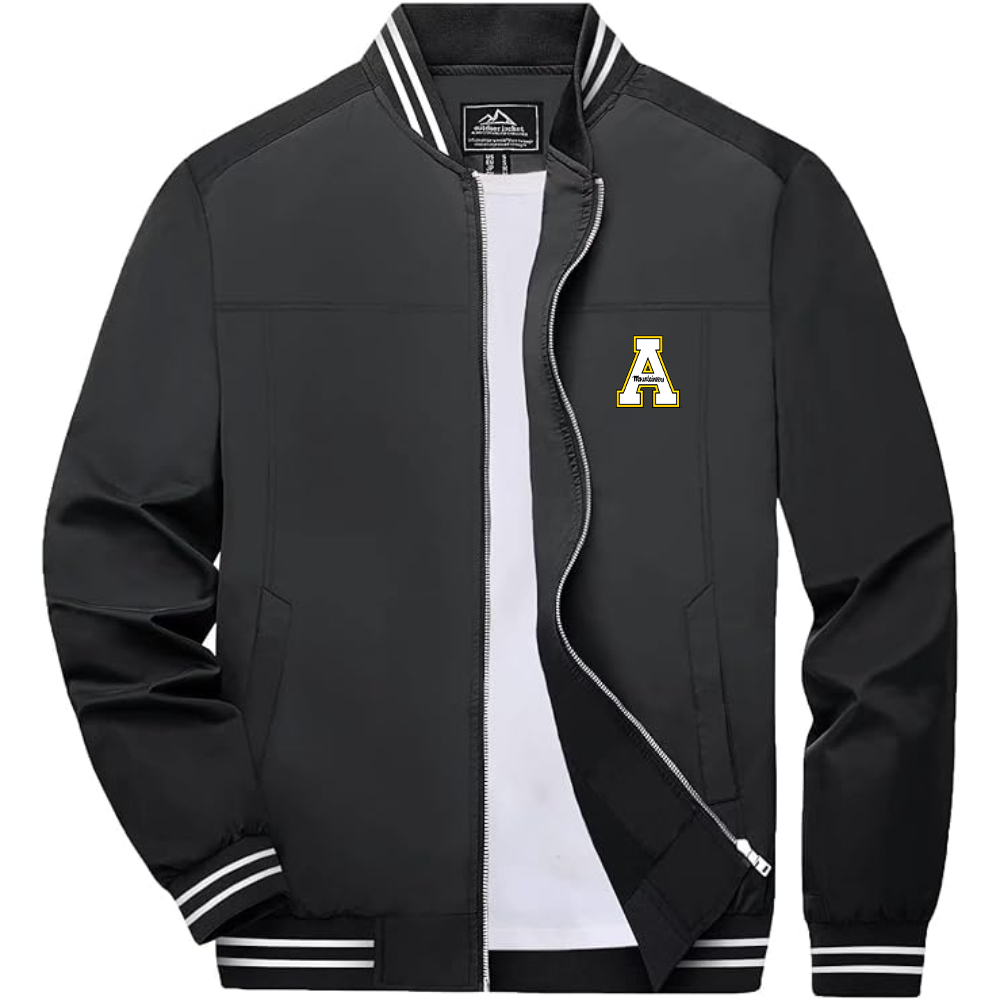 Appalachian State Mountaineers Lightweight Zip-Up Bomber Jacket with Ribbed Collar and Cuffs Versatile Casual Outerwear