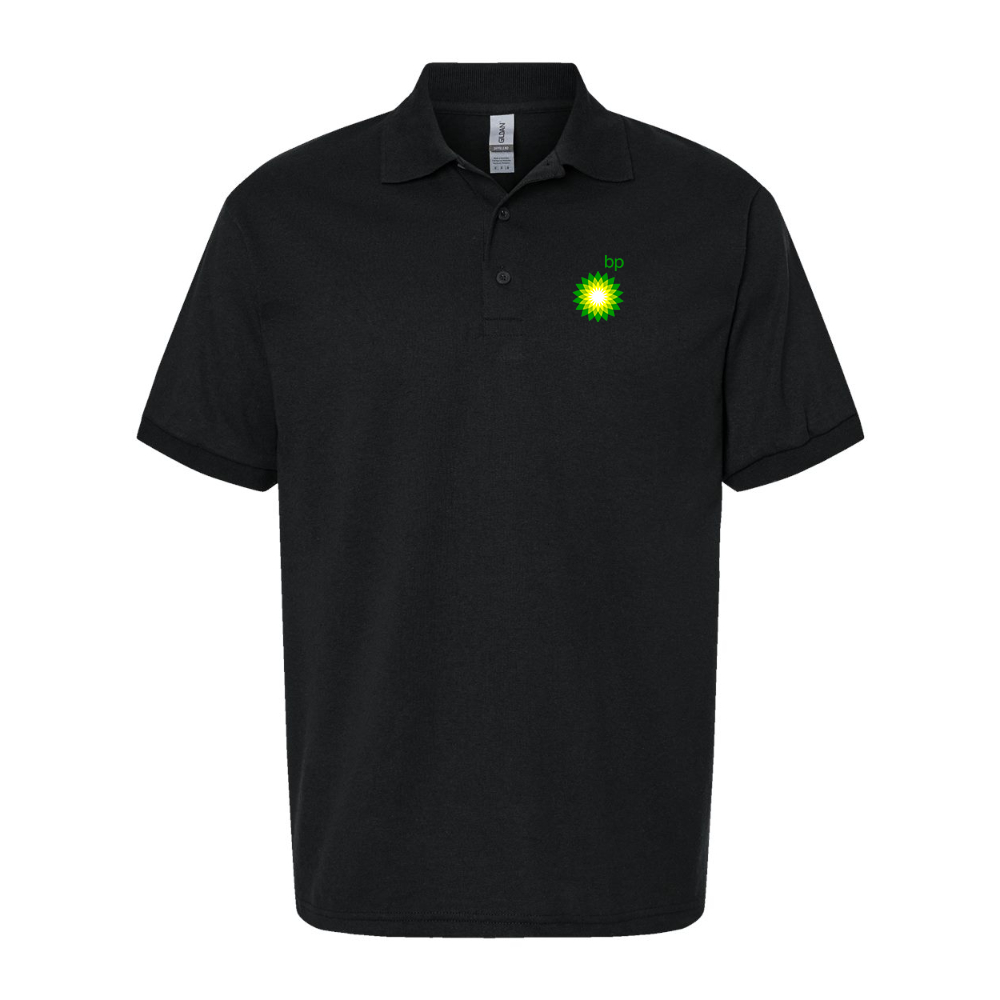 Men's BP Oil Logo Gildan Dry Blend Jersey Polo