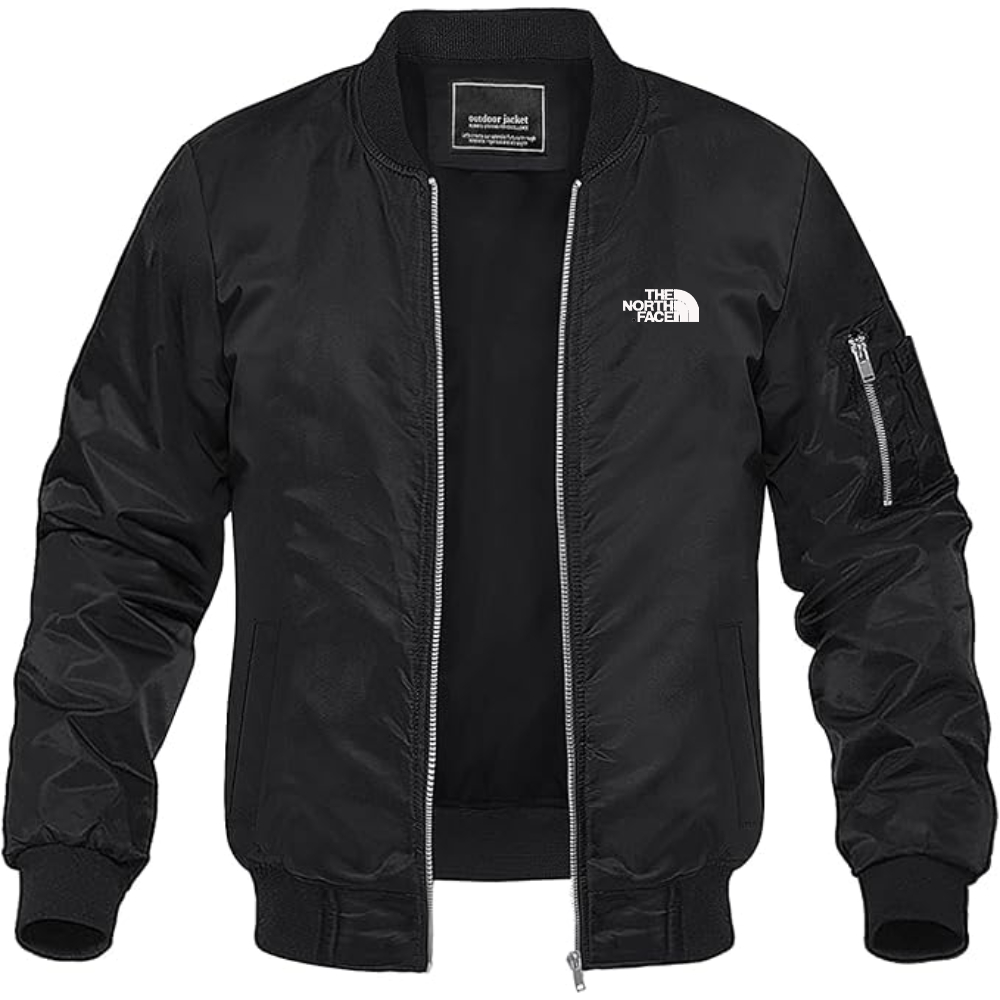 Men's The North Face Black Lightweight Bomber Jacket Windbreaker Softshell Varsity Jacket Coat