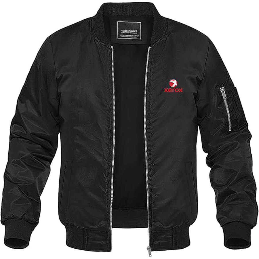 Men's Xerox New Logo Lightweight Bomber Jacket Windbreaker Softshell Varsity Jacket Coat