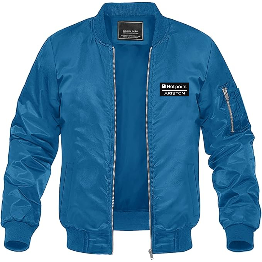 Men's Hotpoint-Ariston Logo Lightweight Bomber Jacket Windbreaker Softshell Varsity Jacket Coat