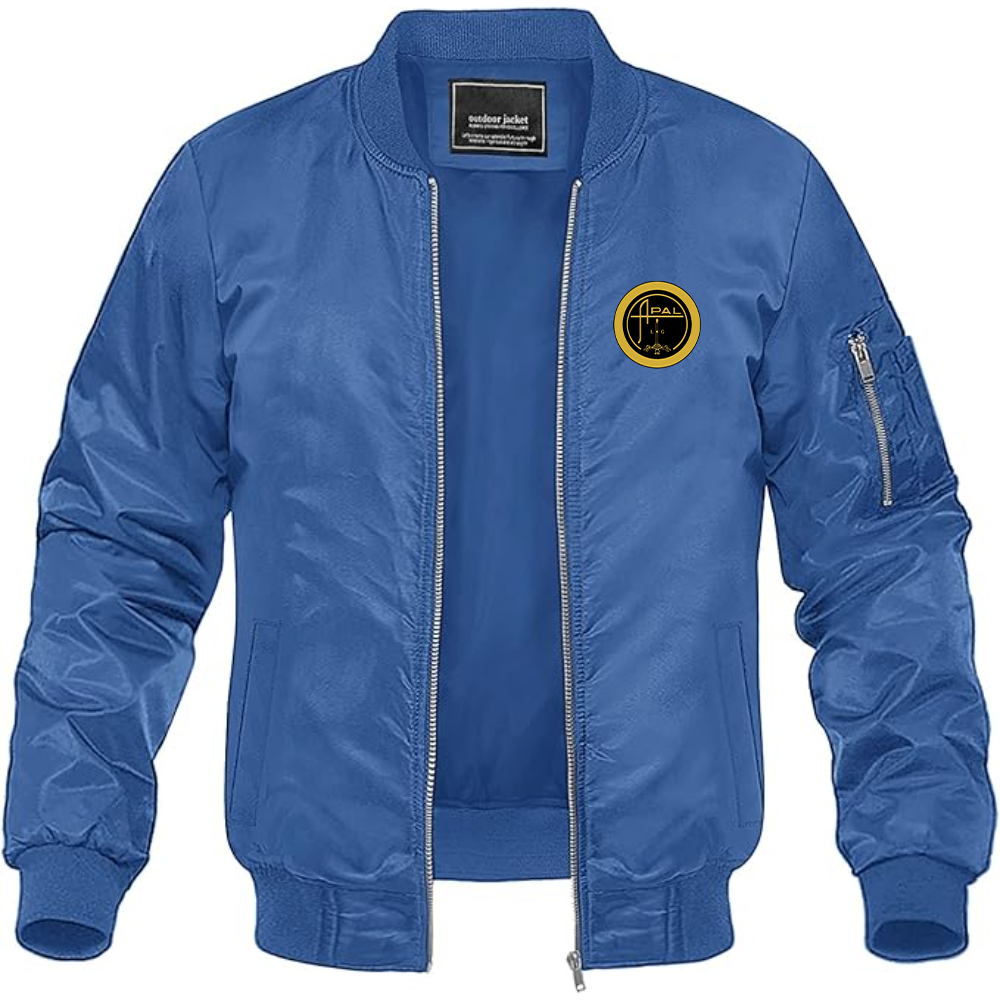 Men's Apal Logo Lightweight Bomber Jacket Windbreaker Softshell Varsity Jacket Coat