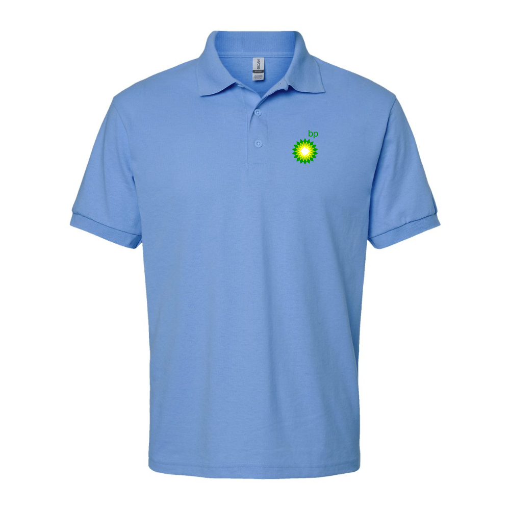 Men's BP Oil Logo Gildan Dry Blend Jersey Polo