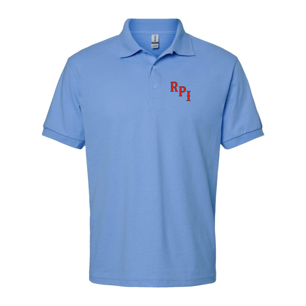 Men's RPI Engineers Logo Gildan Dry Blend Jersey Polo