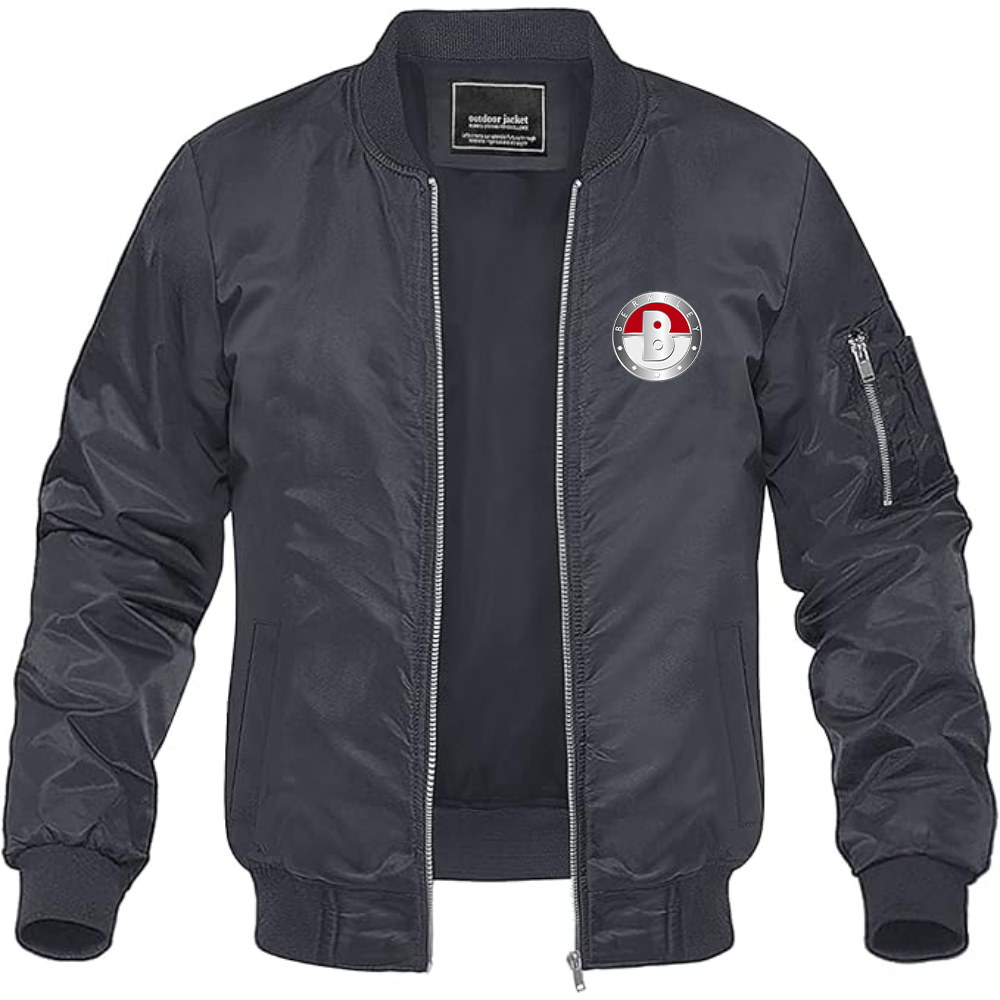 Men's Berkeley Logo Lightweight Bomber Jacket Windbreaker Softshell Varsity Jacket Coat