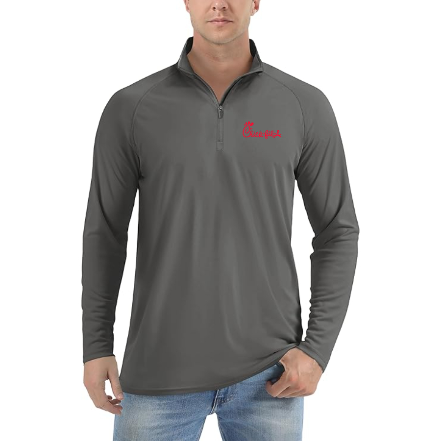 Men's Chick-fil-A Lightweight Quarter-Zip Athletic Shirt Long Sleeve Polyester Wear