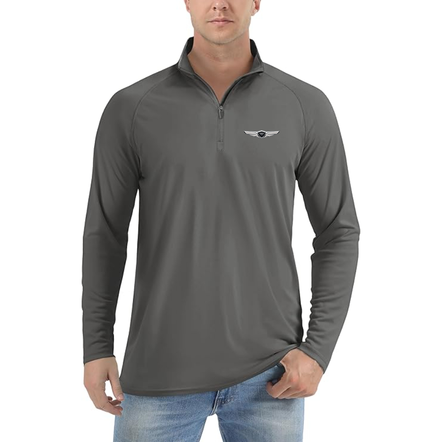 Men's Genesis Car Lightweight Quarter-Zip Athletic Shirt Long Sleeve Polyester Wear