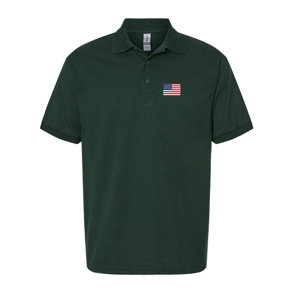 Men's American-Flag-Emoji Dry Blend Polo