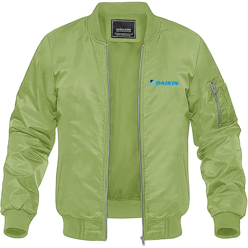 Men's Daikin Logo Lightweight Bomber Jacket Windbreaker Softshell Varsity Jacket Coat