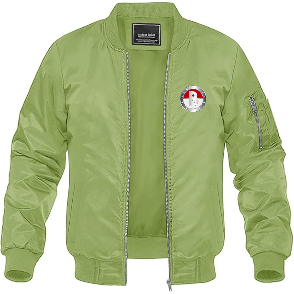 Men's Berkeley Logo Lightweight Bomber Jacket Windbreaker Softshell Varsity Jacket Coat
