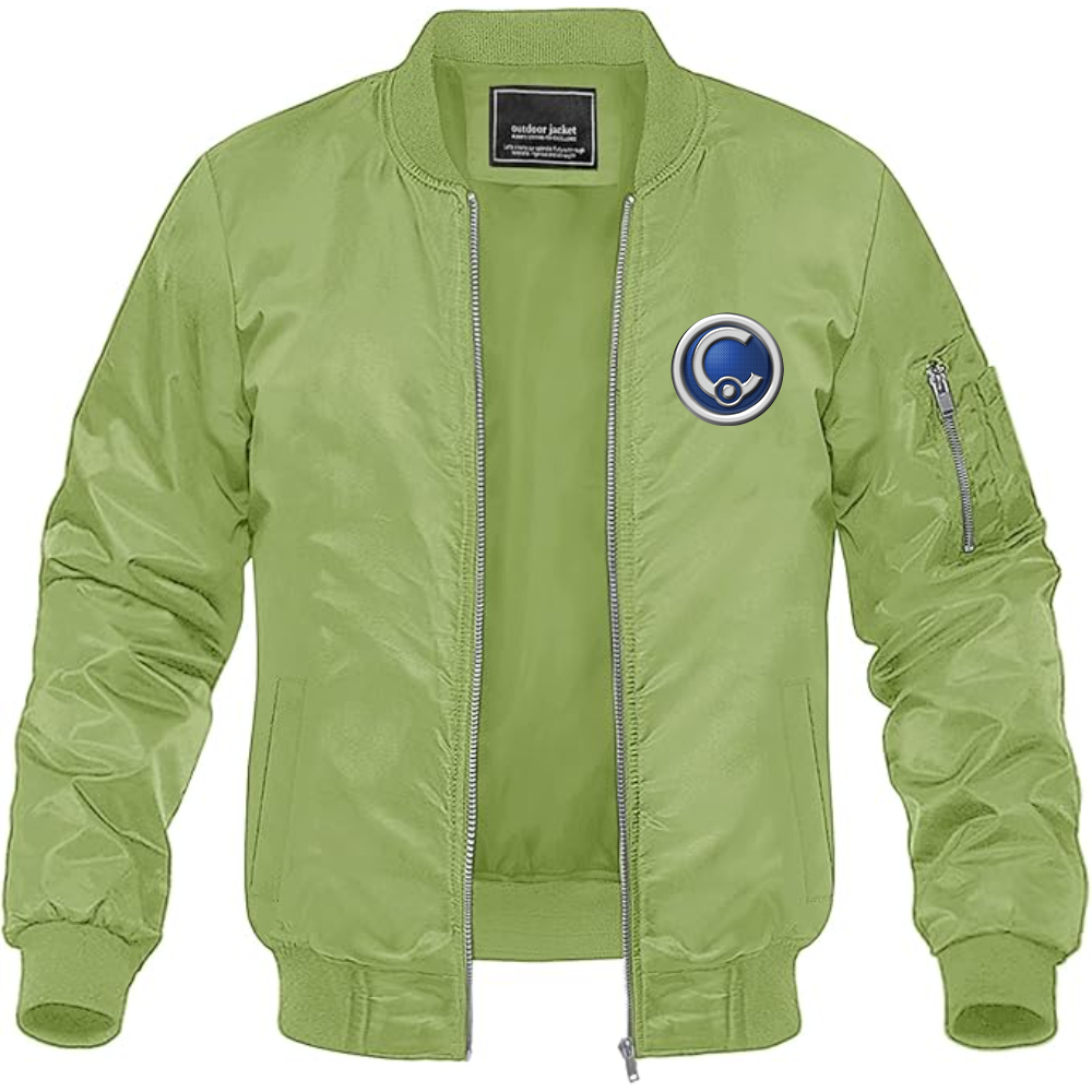 Men's Casalini Logo Lightweight Bomber Jacket Windbreaker Softshell Varsity Jacket Coat