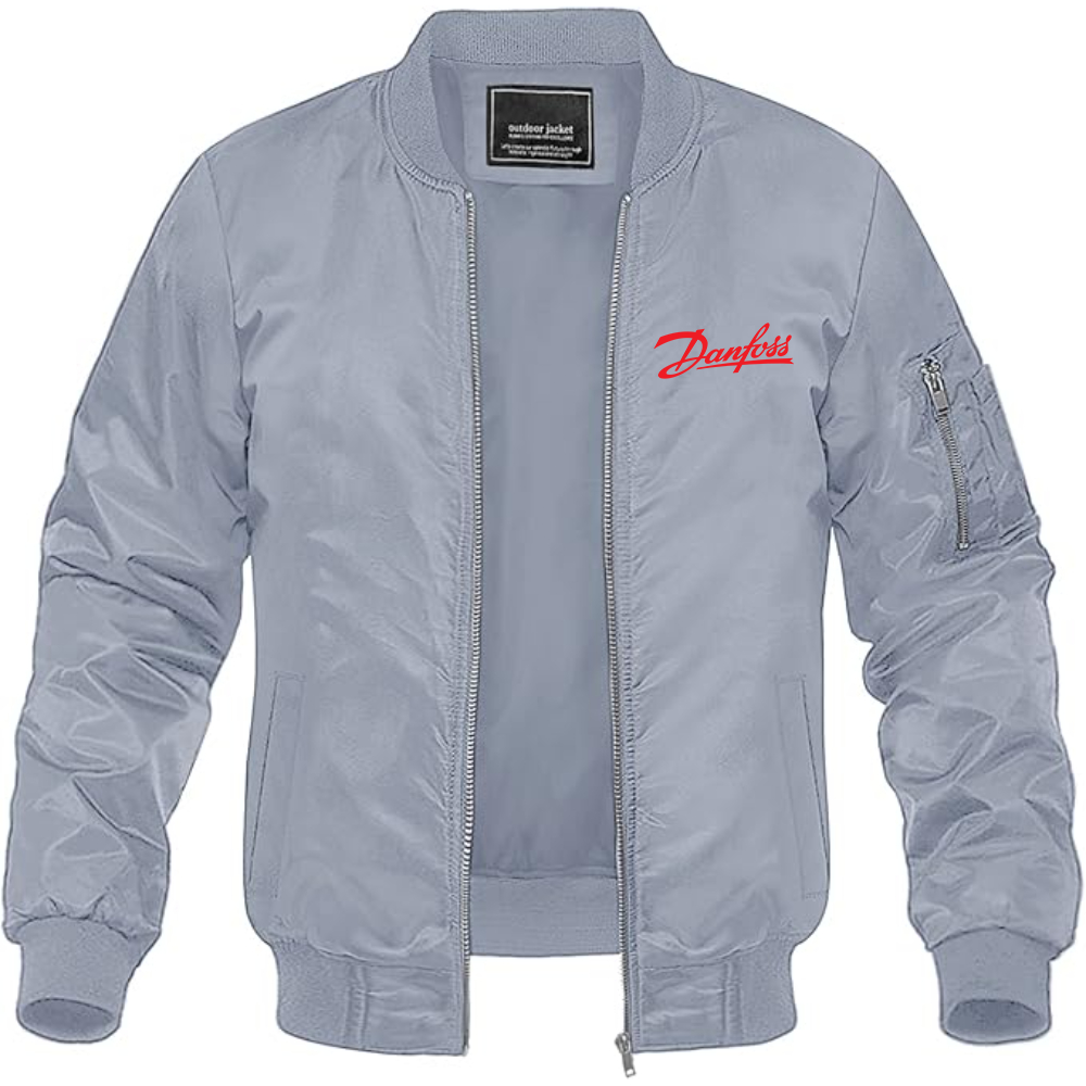 Men's Danfoss Logo Lightweight Bomber Jacket Windbreaker Softshell Varsity Jacket Coat