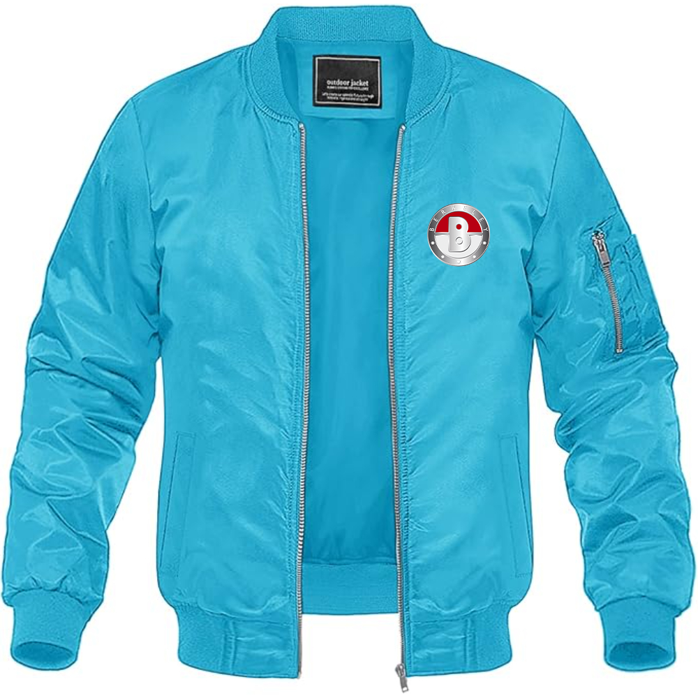 Men's Berkeley Logo Lightweight Bomber Jacket Windbreaker Softshell Varsity Jacket Coat