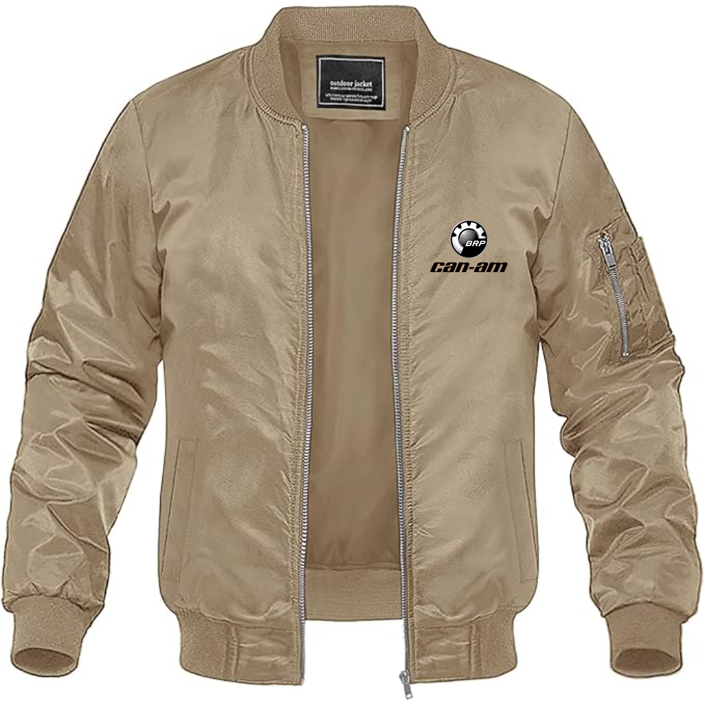 Men's Can-Am Logo Lightweight Bomber Jacket Windbreaker Softshell Varsity Jacket Coat