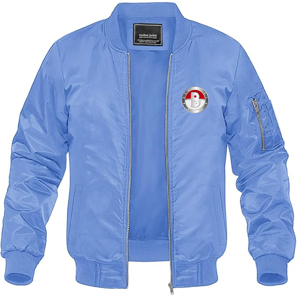 Men's Berkeley Logo Lightweight Bomber Jacket Windbreaker Softshell Varsity Jacket Coat