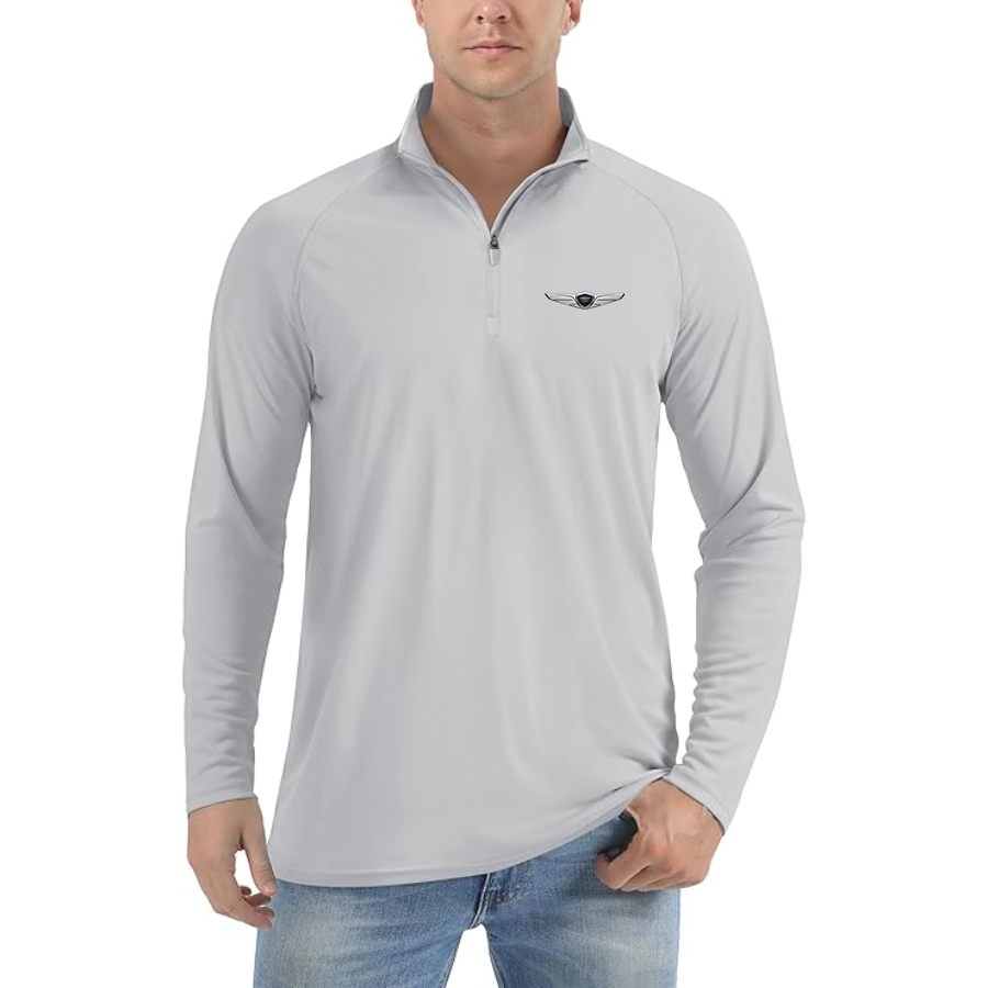Men's Genesis Car Lightweight Quarter-Zip Athletic Shirt Long Sleeve Polyester Wear