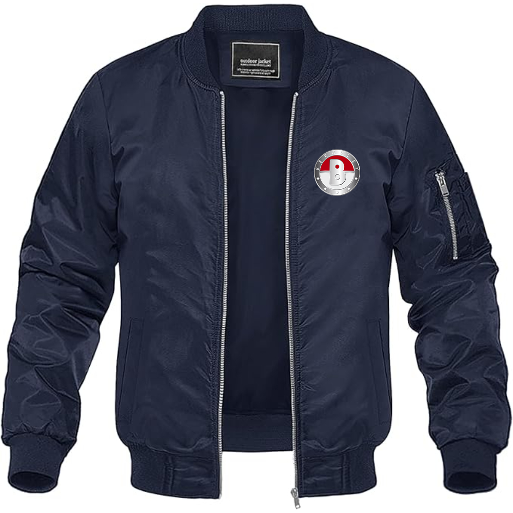 Men's Berkeley Logo Lightweight Bomber Jacket Windbreaker Softshell Varsity Jacket Coat