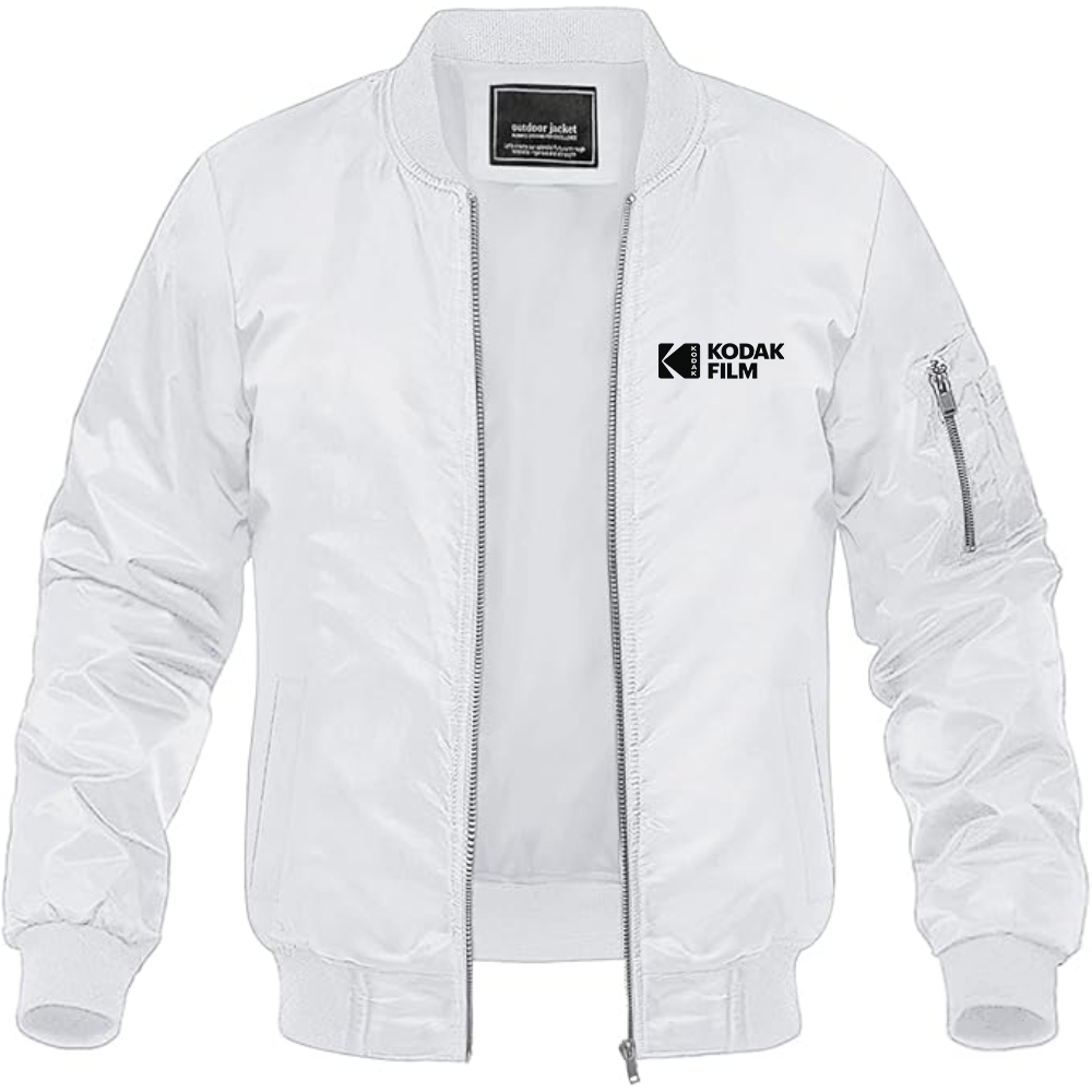 Men's Kodak Motion Picture Film Logo Lightweight Bomber Jacket Windbreaker Softshell Varsity Jacket Coat