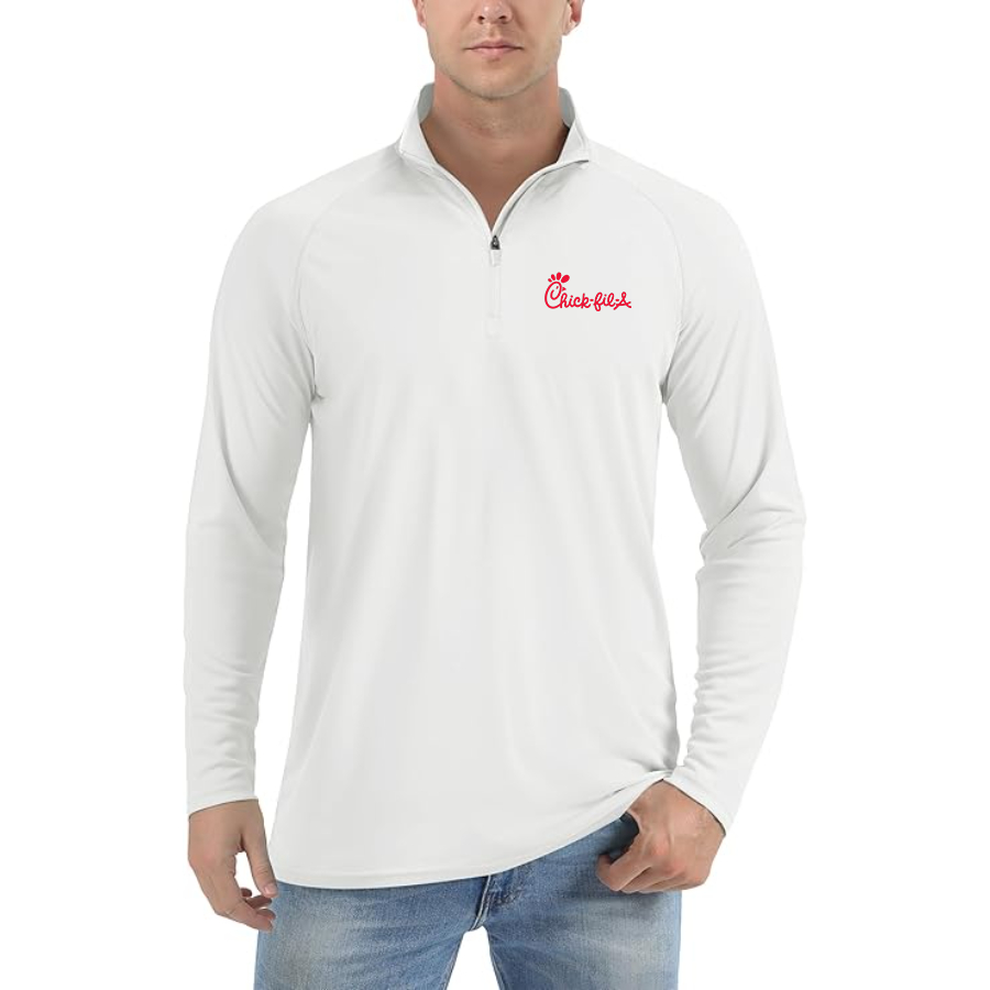 Men's Chick-fil-A Lightweight Quarter-Zip Athletic Shirt Long Sleeve Polyester Wear