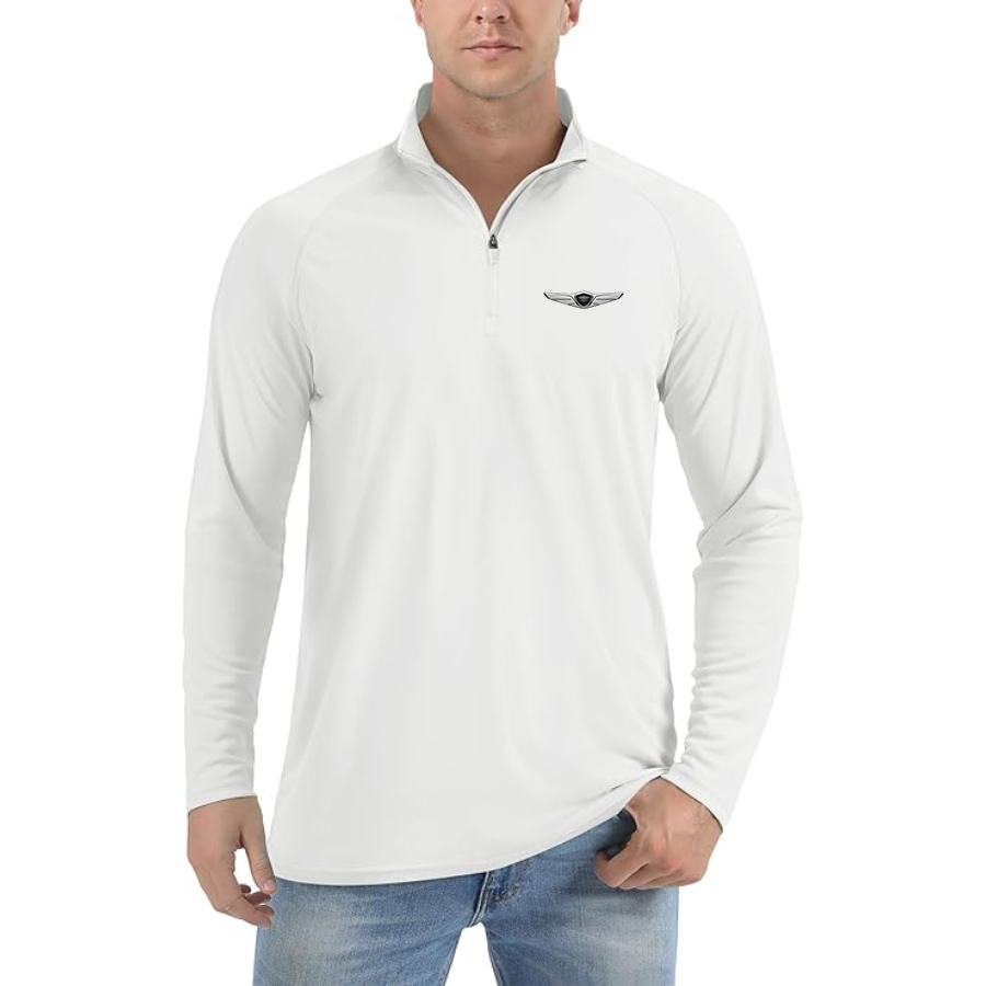 Men's Genesis Car Lightweight Quarter-Zip Athletic Shirt Long Sleeve Polyester Wear
