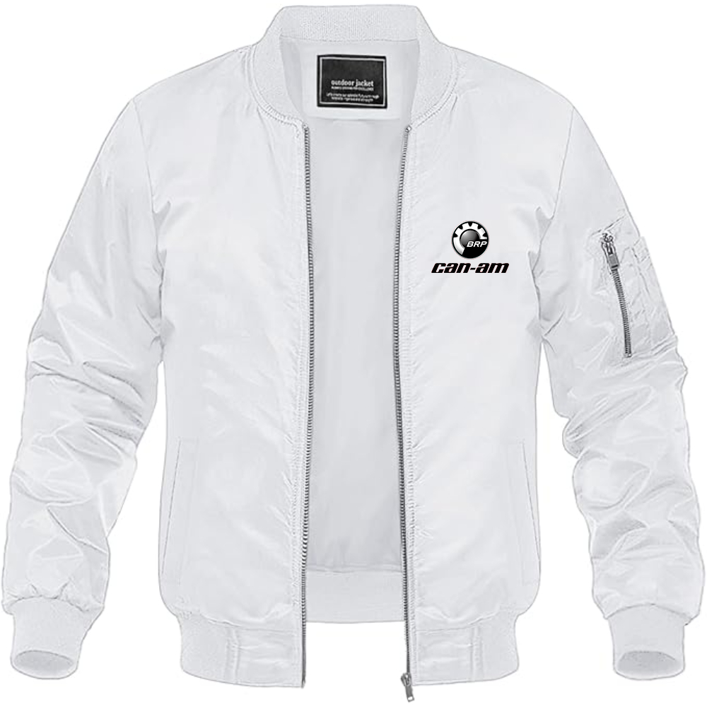 Men's Can-Am Logo Lightweight Bomber Jacket Windbreaker Softshell Varsity Jacket Coat