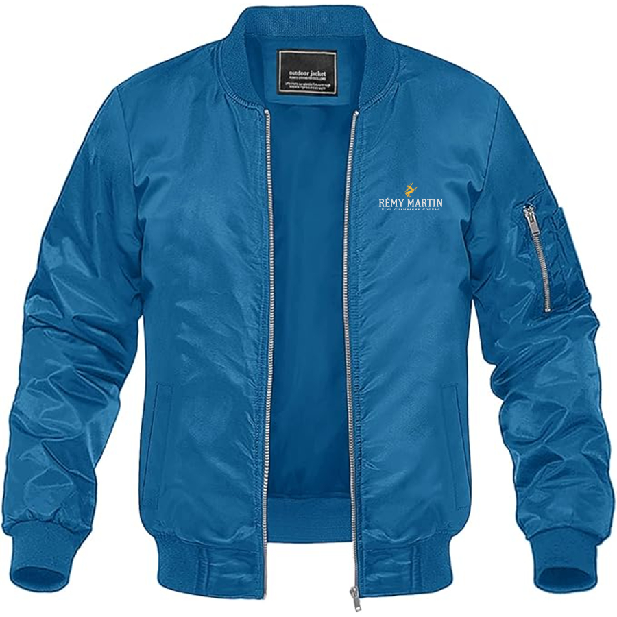 Men's Rémy Martin Logo Lightweight Bomber Jacket Windbreaker Softshell Varsity Jacket Coat