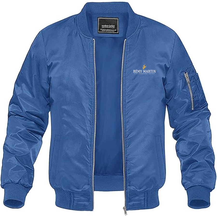 Men's Rémy Martin Logo Lightweight Bomber Jacket Windbreaker Softshell Varsity Jacket Coat