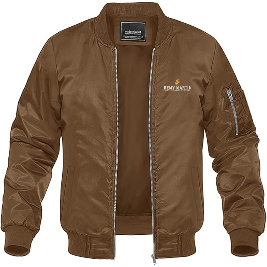 Men's Rémy Martin Logo Lightweight Bomber Jacket Windbreaker Softshell Varsity Jacket Coat