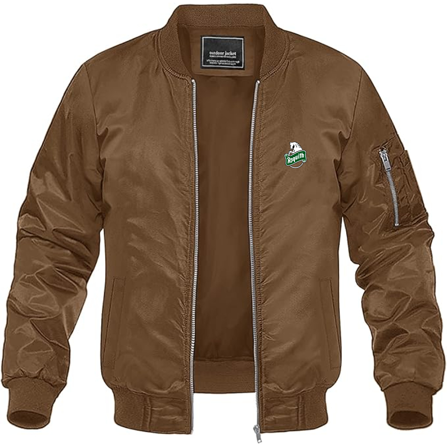 Men's Asquith Logo Lightweight Bomber Jacket Windbreaker Softshell Varsity Jacket Coat