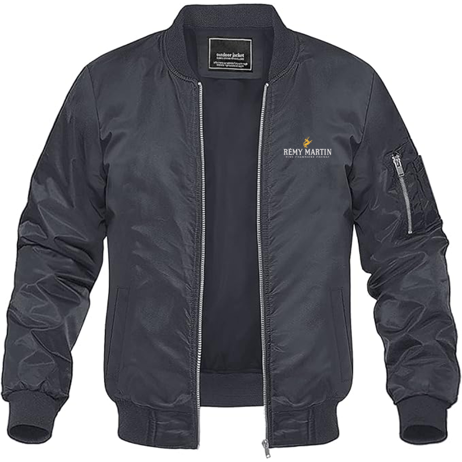 Men's Rémy Martin Logo Lightweight Bomber Jacket Windbreaker Softshell Varsity Jacket Coat