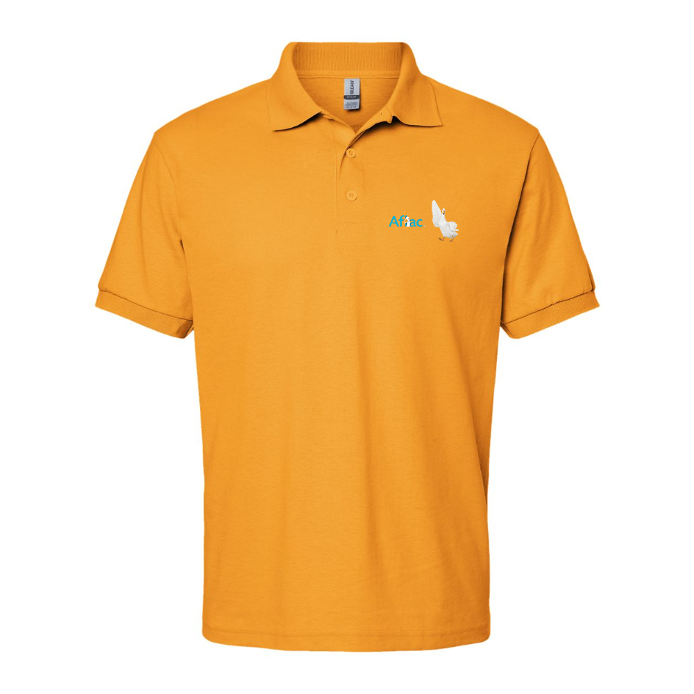 Men's Aflac Logo and Duck Gildan Dry Blend Jersey Polo