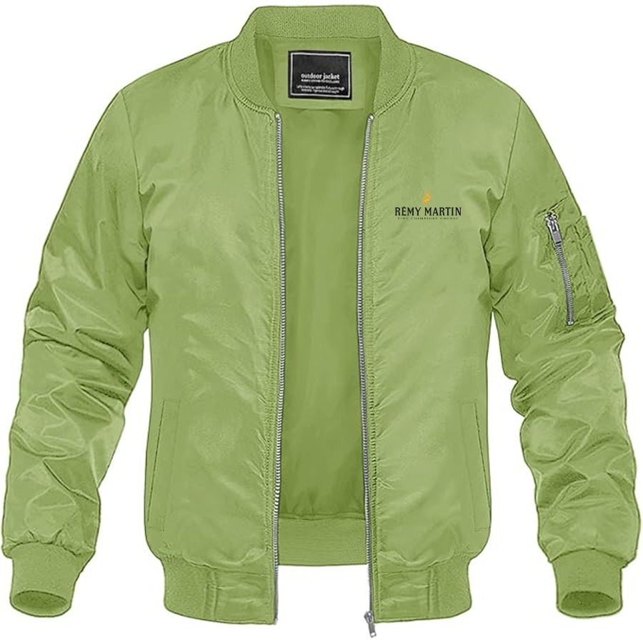 Men's Rémy Martin Logo Lightweight Bomber Jacket Windbreaker Softshell Varsity Jacket Coat