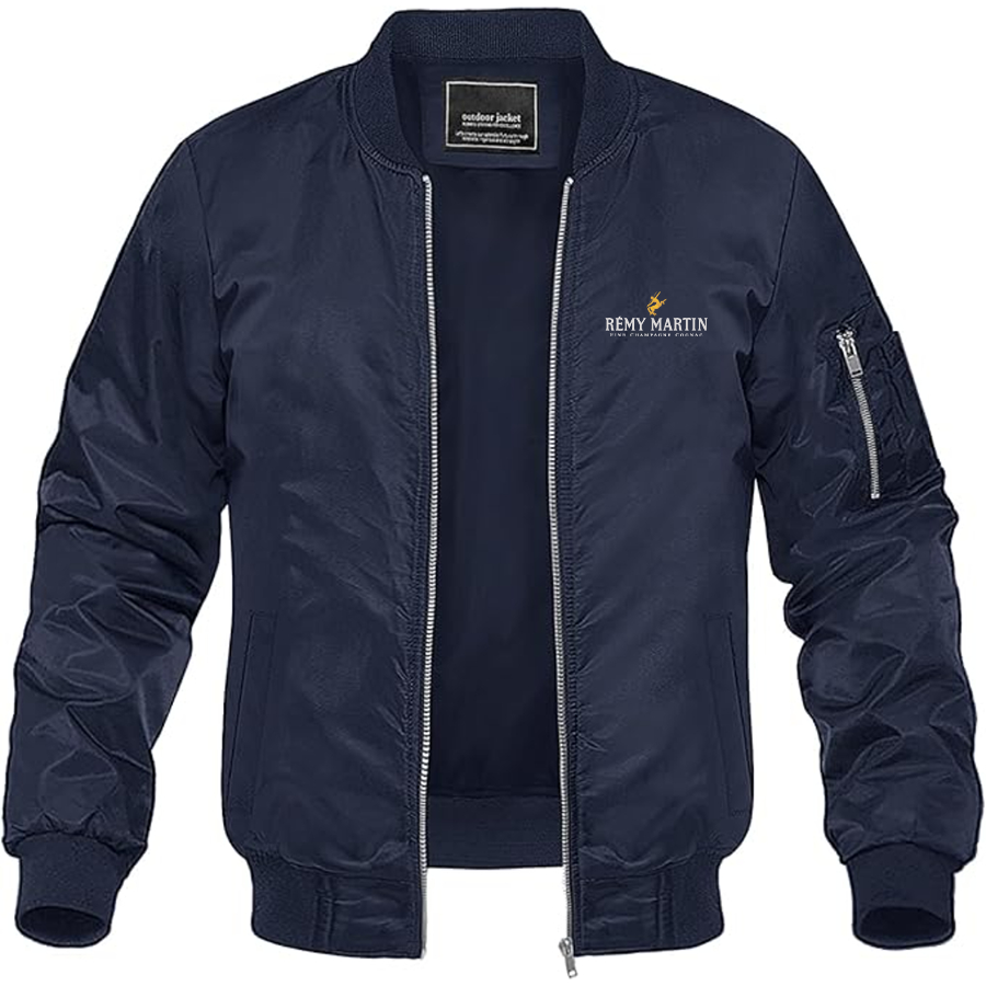 Men's Rémy Martin Logo Lightweight Bomber Jacket Windbreaker Softshell Varsity Jacket Coat