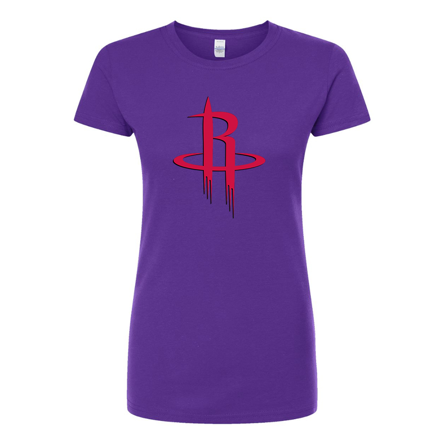 Women's Houston Rockets Round Neck T-Shirt
