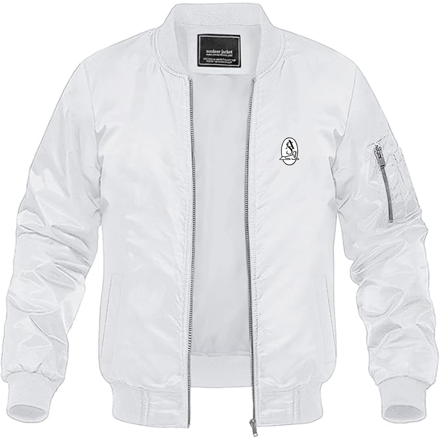 Men's Armstrong Siddeley Logo Lightweight Bomber Jacket Windbreaker Softshell Varsity Jacket Coat