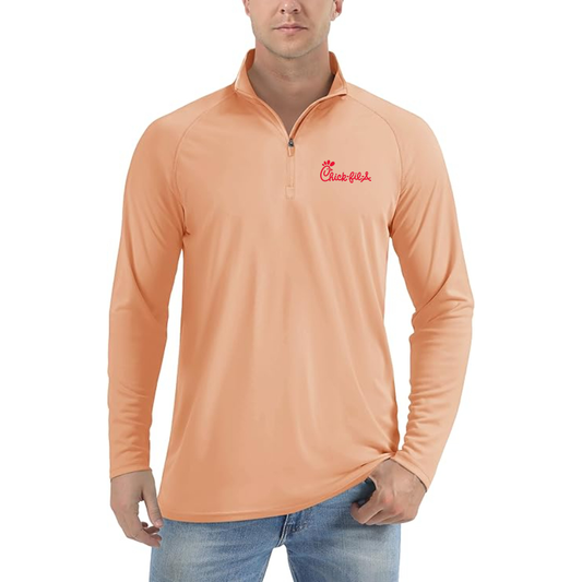 Men's Chick-fil-A Lightweight Quarter-Zip Athletic Shirt Long Sleeve Polyester Wear