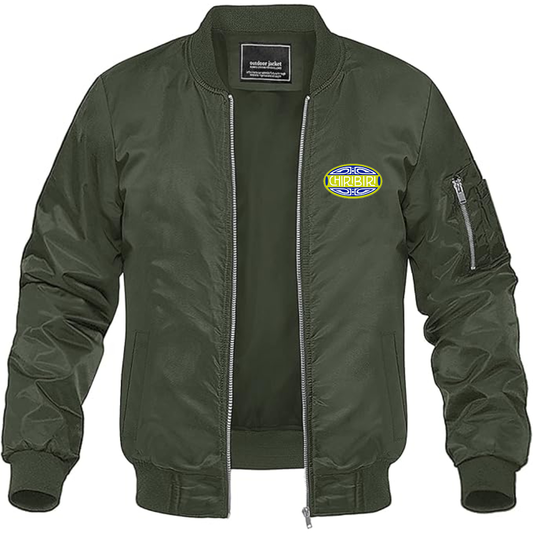 Men's Chiribiri Logo Lightweight Bomber Jacket Windbreaker Softshell Varsity Jacket Coat