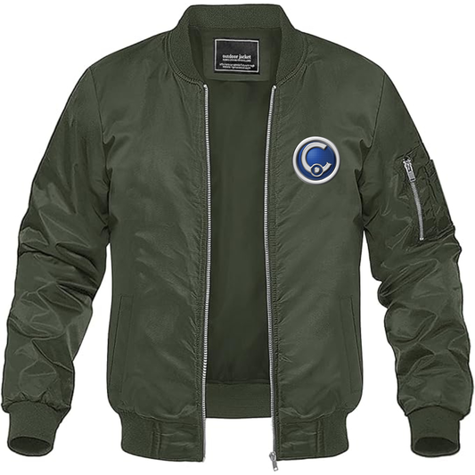 Men's Casalini Logo Lightweight Bomber Jacket Windbreaker Softshell Varsity Jacket Coat