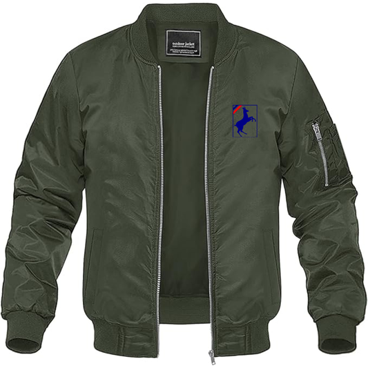 Men's Auverland Logo Lightweight Bomber Jacket Windbreaker Softshell Varsity Jacket Coat