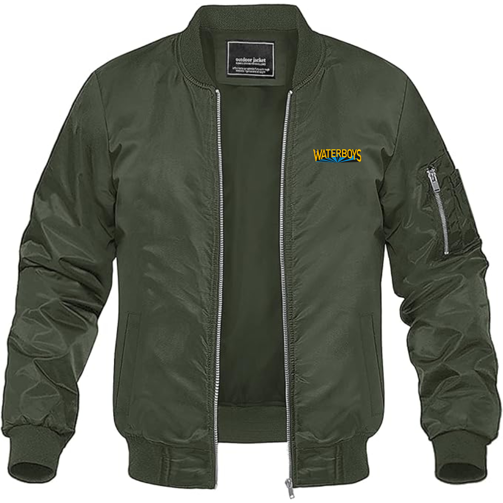 Men's The Waterboys  Logo Lightweight Bomber Jacket Windbreaker Softshell Varsity Jacket Coat
