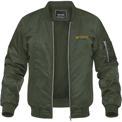 Men's The Waterboys  Logo Lightweight Bomber Jacket Windbreaker Softshell Varsity Jacket Coat