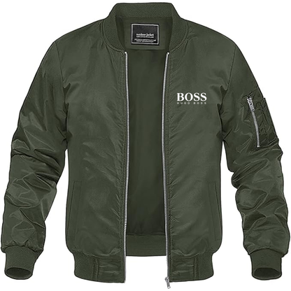Men's Hugo Boss Logo  Lightweight Bomber Jacket Windbreaker Softshell Varsity Jacket Coat