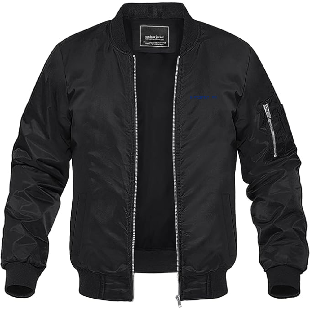 Men's Staedtler Logo Lightweight Bomber Jacket Windbreaker Softshell Varsity Jacket Coat