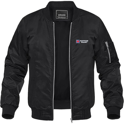 Men's Nippon Paint Logo Lightweight Bomber Jacket Windbreaker Softshell Varsity Jacket Coat
