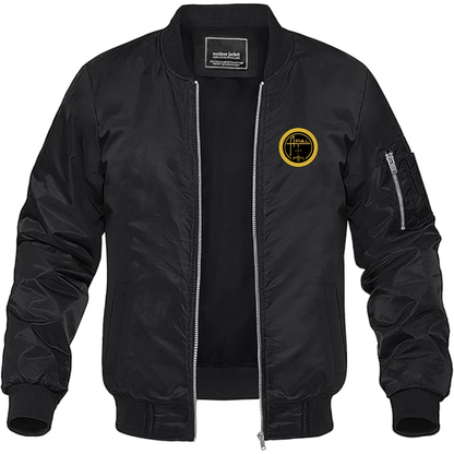Men's Apal Logo Lightweight Bomber Jacket Windbreaker Softshell Varsity Jacket Coat