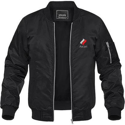Men's Ascari Logo Lightweight Bomber Jacket Windbreaker Softshell Varsity Jacket Coat